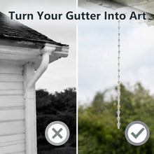 WAHHWF Spiral Rain Chain for Gutters, Stainless Steel Custom Length