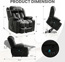 KTYUERGHK Power Lift Recliner Chair with Massage Heat & Infinite Position