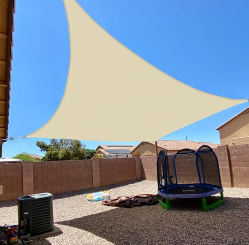 Coarbor 39'x47' Reinforced Wire Sun Shade Sail Rectangle Heavy Duty Strengthen Canopy Cover with A Ring Steel Cable Wire for Patio Backyard Deck Yard Garden Pergola Porch, Beige
