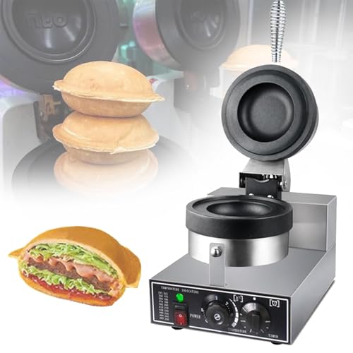 Eastnmythet Non Stick Burger Machine, 11cm Burger Maker Press Machine, Electric Press Burger Machine 1200W, 50-300℃ Commercial Waffle Maker