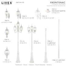 Livex Outdoor Post Light with Clear Beveled Glass Shades Black