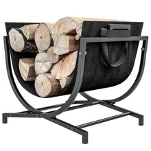 IEDFHJU Firewood Rack Steel Folding Firewood Rack 77 lbs