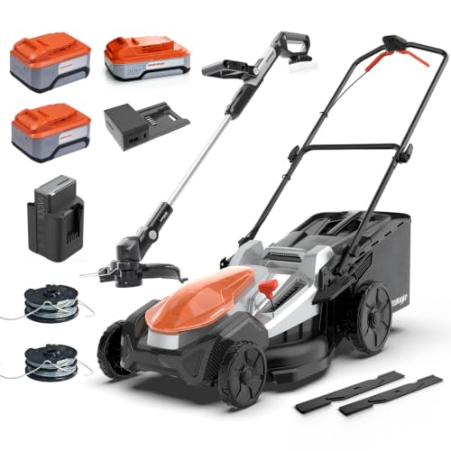 21 Inch Brushless Lawn Mower and Trimmer Combo, 12 Inch Weed Wacker