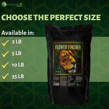 GreenGro Flower Finisher - Organic NPK Fertilizer & Big Bloom Booster for Plants in Flower/Ideal Nutrients to Maximize Yields/P-K Booster Phosphorus Fertilizer/Denser & Bigger Buds (35 lb)