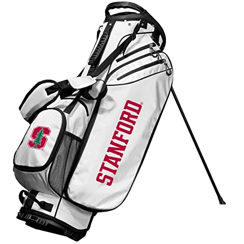 Team Golf NCAA Stanford Birdie Stand Golf Bag Lightweight 14-Way Club Divider Spring Action Stand Insulated Cooler Pocket Velcro Glove and Umbrella Holder & Padded Handles MULTI TEAM COLOR