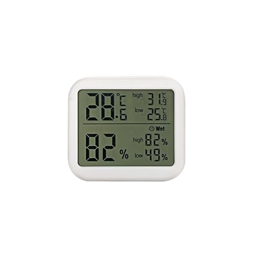 ASWRTYJO ABS Electronic Large-screentemperature Humidity Meter Memory Indoor Home