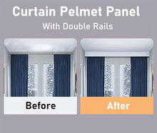 Heavy Duty Aluminum Window Cornice Box with Tracks, Extra Long Curtain Rail Cornice Boards Frame for Bedroom Living Room Decor - 1.5m/4.9ft,Wall Mount-1.1m/3.6ft