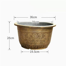 Flower pots Flower Pot Decorative Resin Garden Planter Flower Pots with Drainage Planters Gardening Flower Pot Home Office Garden Plant Container Decoration Planter Pot-44cm (Size : 41cm) (One Color