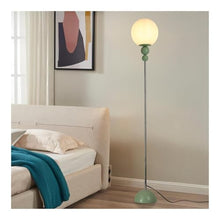 ZHONGCHENGWU Floor Lamp Mid-Century Modern Floor Lamp, 63" Vintage Standing Lamp with Frosted Glass Shade for Bedroom Living Room Office Decor(Green)