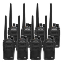 Midland MB400 BizTalk Business Two Way Radio 8 Pack Bundle with Chargers Black