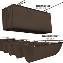 HBOOMOEM Wave Shade Sail Awning，Retractable Waterproof Wave Awning Cover，U Shape Replacement Awning，Balcony Deck Wave Awning，Uv Protection Shade Sail For Garden Sunroom, Terrace.(W:2.5m/8.2ft*L:14m/46