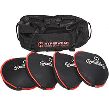 HYPERWEAR Adjustable Sandbag Workout Bag with SandBell Kettlebells LG 160lb Red