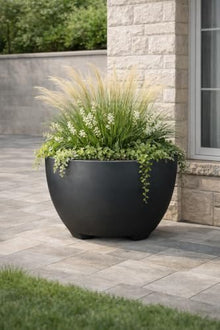 Jackson Pottery 32 in. Megalos Planter - Anthracite