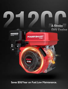 PowerSmart Gas Pressure Washer 3400 PSI, 2.5 GPM Gas Powered Pressure Washer, 212CC Engine, 10" Wheels, 5 Nozzles for Patio, Car, Driveway, Fence & Home Cleaning