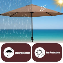 GAZOGJ Waterproof Round Patio Umbrella Replacement Canopy - Lightweight Sunshade for 6/8 Ribs Fits 6.6Ft to 13.1Ft Market Pool & Beach Umbrellas Durable Outdoor Parasol Top,Yellow-8 Ribs 400cm