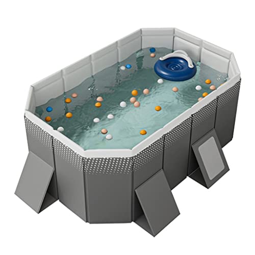 GIZNXBA Dog Pool Foldable, Dog Swimming Pool Large for Adults, Outdoor Wading Pool for Above Ground, Garden, Portable Baths for Indoor, Outdoor, No Inflation Required (Color : /Gray, Size : 1.85m)