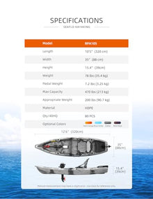 SEAFLO Fishing Kayak RPA105 Camo 10'5