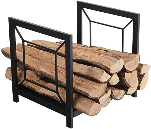 EliteBloom Outdoor Fireplace Firewood Rack Log Store Firewood Rack Outdoor Heavy Duty Firewood Holder Stacker Holder for Fireplace Metal Lumber Storage Wood Store