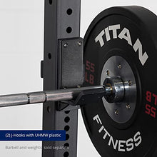 Titan Fitness X-3 Series Short Bolt-Down Power Rack with Weight Plate Holders 24-in. Depth Black
