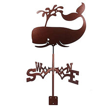 Whale Weathervane Shark Weather Vane Dolphin Ornaments with Arrow Wind Vane Measuring Tool Wind Direction Indicator for Roof Backyard (B) (A)