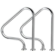Swimming Pool Grab Rail Pool Handrails Rustproof Pool Stair Railing with Quick Mount Base Thickness 1mm 250lbs Load Capacity/Silver / 80x80x27cm (Silver 80x80x27cm)