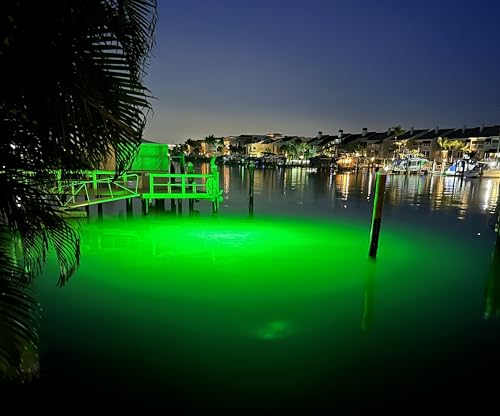 Incredible Underwater LED Lighting Mega-Watt Underwater Dock Light 32000 Lumens Green