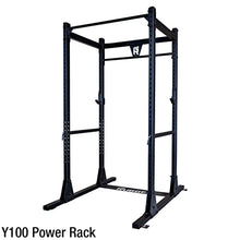 Rugged Strength & Fitness Power Rack with Lat Attachment & Heavy Duty Flat-Incline Bench Black