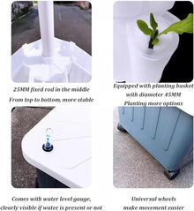 FLTRGO Hydroponics Growing System,Indoor herb Garden,hydroponic Growing Kits & Systems,Vegetables hydroponic Grow kit,with Hydrating Pump, Adapter, Net Pots.