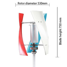 AISINILALAO Wind Turbine Generator 3 Blade Kit, 12V 24V 1500W Wind Generator Kit with Controller, Wind Power Generator for Hybrid Solar Wind System,48v