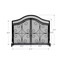 Fireplace Screen Garden and Home Fireplace Screen with Doors Outdoor Metal Fire Screen Solid Mesh Forged Fireplace Screen