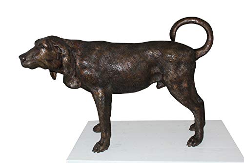 Nifao Hound Dog, Lifelike Animal Medium Bronze Statue, 38"L x 12"W x 26"H