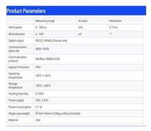 Mechanivis CXS02B-A3, DC5-30V RS485, DC5-30V RS232, Ultrasonic Wind Speed Direction Sensor ，Ultrasonic Wind Speed Sensor(DC5-30V RS232)
