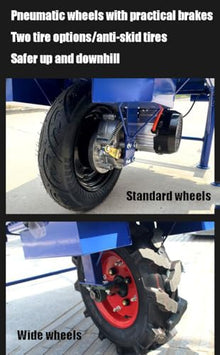 XQZMZSCP Electric Flatbed Truck, Utility Service Cart Power Wagon, Transport Wheelbarrow, for Easy Handling and Unloading On The Farm/Factory (C)