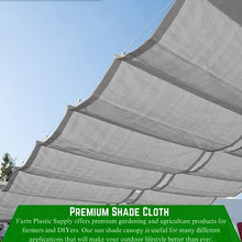 Farm Plastic Supply - Gray Shade Cloth - 75% - Mesh Fabric for Fence Privacy Screen, Garden Shade, Mesh Fence Screening, Shade Cloth Rolls, Wind Screen (12' x 75')