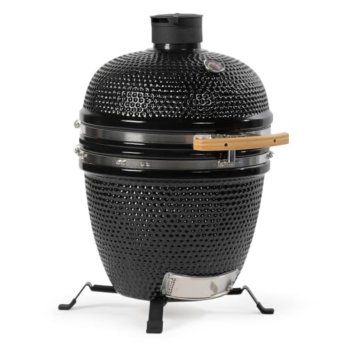 Ash & Ember 18" Kamado Grill with Table Nest Stand, 265 Sq In Cooking Surface
