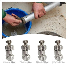 Sewer Jetter Nozzle Sewer Jetting Nozzle Drainage Tube Accessory Quick Connector(50Lmin150bar)