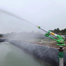 Farm Irrigation Sprinklers, Garden Sprinkler Gun with 9 Replacement Nozzles, 360° Turbine Vortex Rod Water Sprayer, 27-68m Large Range Irrigation, for Farms, Lawn, Garden