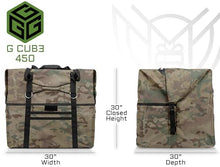 Xtreme Sight Line ~ AQUA G CUBƎ 450 + G SØLAR 180 Waterproof Faraday Bag for Large Generators and Solar Panels ~ Protects Against EMP/CME/EMF/RF ~ Diamond Form Farday Interior ~ Multicam Camo