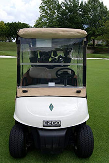 DOORWORKS GOLF CART ENCLOSURES Golf Cart Cover Tan - Utility Box / Rear Seat