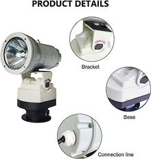 LED Spotlight - W/Remote Control Search Light 360 Degree LED Rotating Remote Control Work Light with Magnetic Base, for Boat Home Security Protection Emergency Lighting Farm Field Garden(70w,24v)