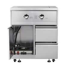 KoolMore 32 in. Outdoor Kitchen Liquid Propane Side Burner with Bottom Cabinet in Stainless-Steel (KM-OKS-SBC)