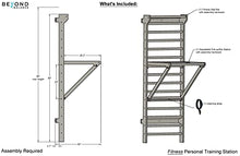 Beyond Balance Stall Bar Training Tower with Adjustable Pull-Up Dip Bar Attachment - Beech Rungs