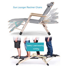 Folding Sun Lounger Deck Chair with Armrest Garden Relaxing Recliner Outdoor Comfortable Seat Bed Reclining Chair for Patio Camping Beach