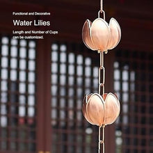 YUSIWOAL Rain Chains Copper Rain Chains for Garden Decoration, Temple Villa Courtyard Rain Gutter Drain Chain(260cm (8.5ft))