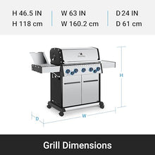 Broil King 678347 Baron S 590 Pro IR 5-Burner Pellet Ready Natural Gas Grill in Stainless Steel with Infrared Side Burner and Rear Rotisserie Burner