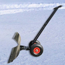 100cm Wide Snow Shovel with Wheels, Heavy-Duty Push Scoop for Snow Removal, Leaf Cleanup & Garden Use, Adjustable Ergonomic Handle & Non-Slip Grip, Efficient Clearing Tool