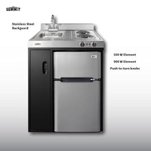 Summit C30ELBK 30-Inch All-In-One Kitchenette, Black/Stainless