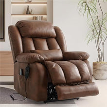 UOPYNE Dual Motor Power Lift Recliner with Lay Flat Design in Ochre