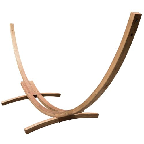 Vivere 15' Sealed and Coated Solid Pine Wood Arc Hammock Stand - 450 lb Weight Capacity