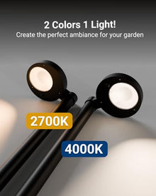 Sunco 24 Pack 2W LED Solar Pathway Walkway Backyard Garden Patio Residential Ambient Decorative Outdoor Light-MD4, 120 Lumens, Selectable CCT 2700K Soft White /4000K Cool White, Dimmable, 3.7V